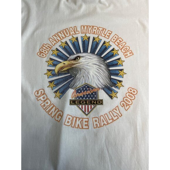 2008 Myrtle Beach 68th Motorcycle Bike Spring Rally Mens T-shirt Size XL *Flaw* - Picture 6 of 7